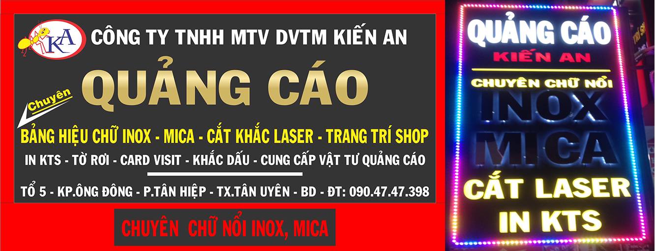 Thi công chữ nổi Alu ngoài trời bền đẹp